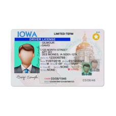 Iowa driver license Psd Template