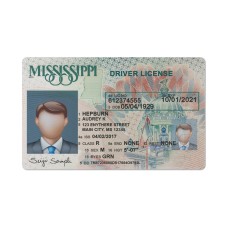 Mississippi driver license Psd Template