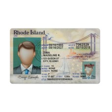 Rhode Island driver license Psd Template