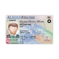 Alaska of USA driving license psd template