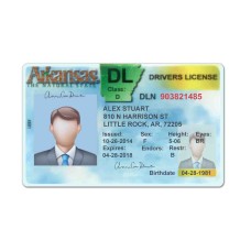 Arkansas of USA driving license psd template