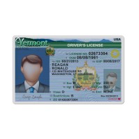 Vermont of USA driving licence psd template