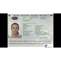Belgium fake passport psd template editable