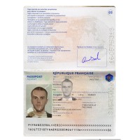 France passport fake psd template editable / Modèle psd de faux passeport français modifiable