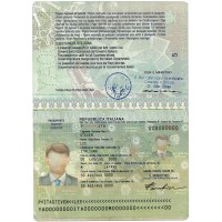 Italy passport fake psd template editable / Passaporto italiano modello psd falso modificabile